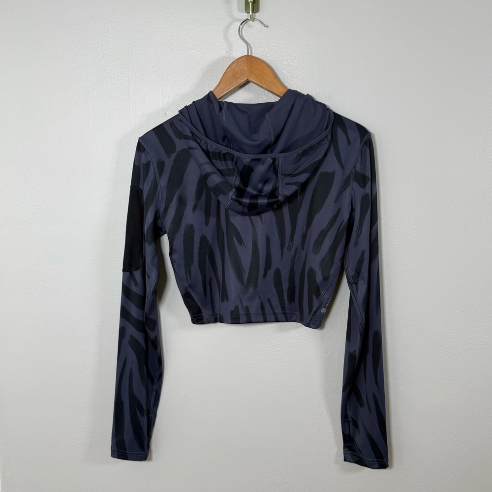 Adidas Performance Cropped Zip Running Jacket Hoo… - image 3